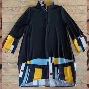 Quarter Zip Tunic/Mini-Dress | IC by Connie K